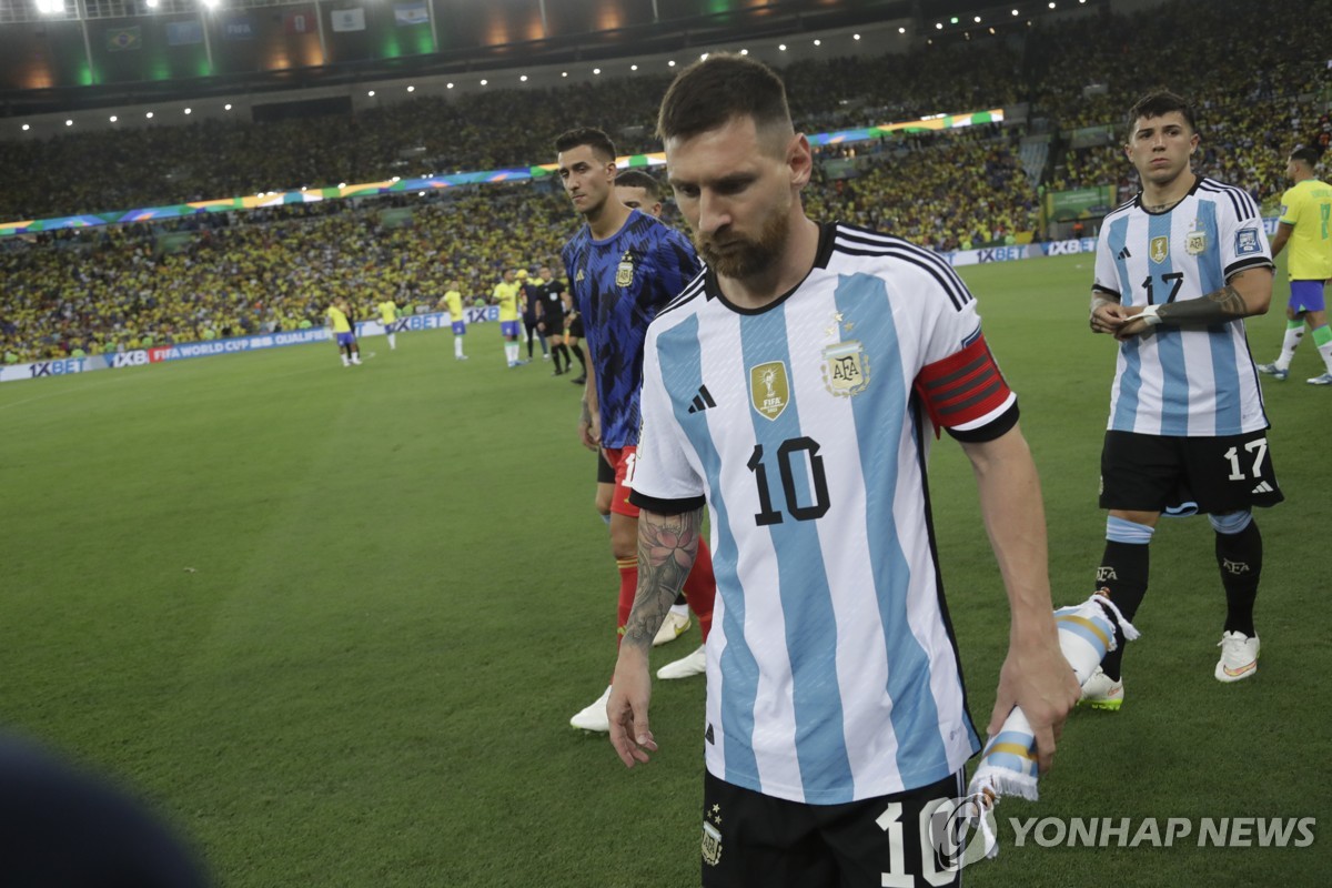 아르헨, 관중 소요로 지연된 월드컵 예선 브라질 원정서 1-0 승(종합)