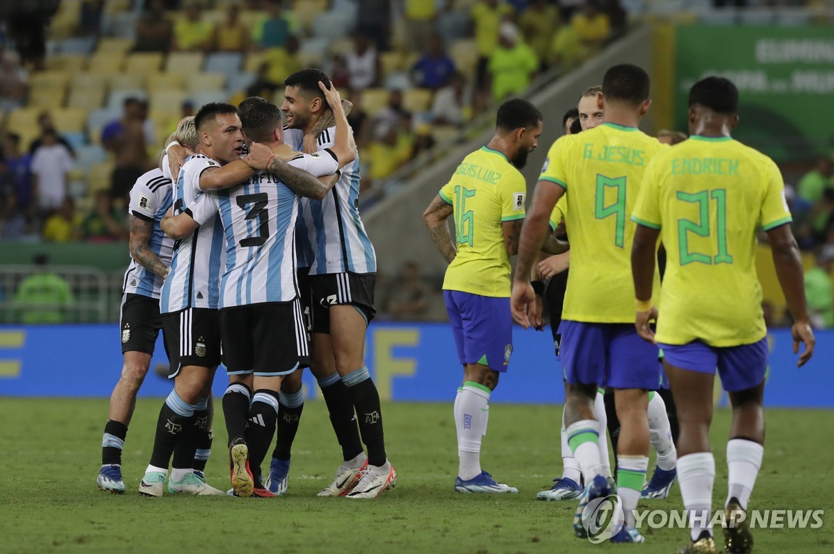 아르헨, 관중 소요로 지연된 월드컵 예선 브라질 원정서 1-0 승(종합)
