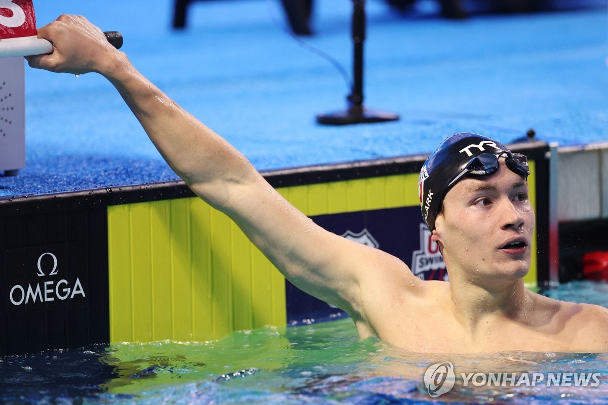 김우민과 도하서 경쟁할 클라크, 미국선수권 자유형 800ｍ 우승