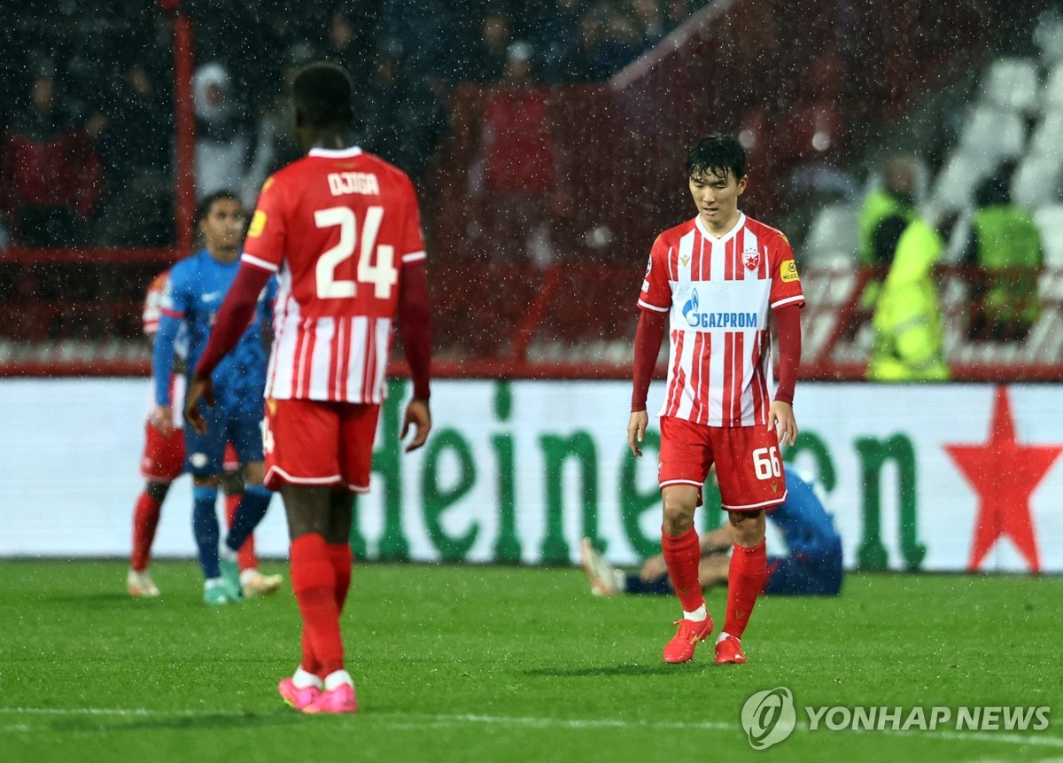 세르비아 프로축구 즈베즈다 2연승…황인범 2G 연속 교체투입