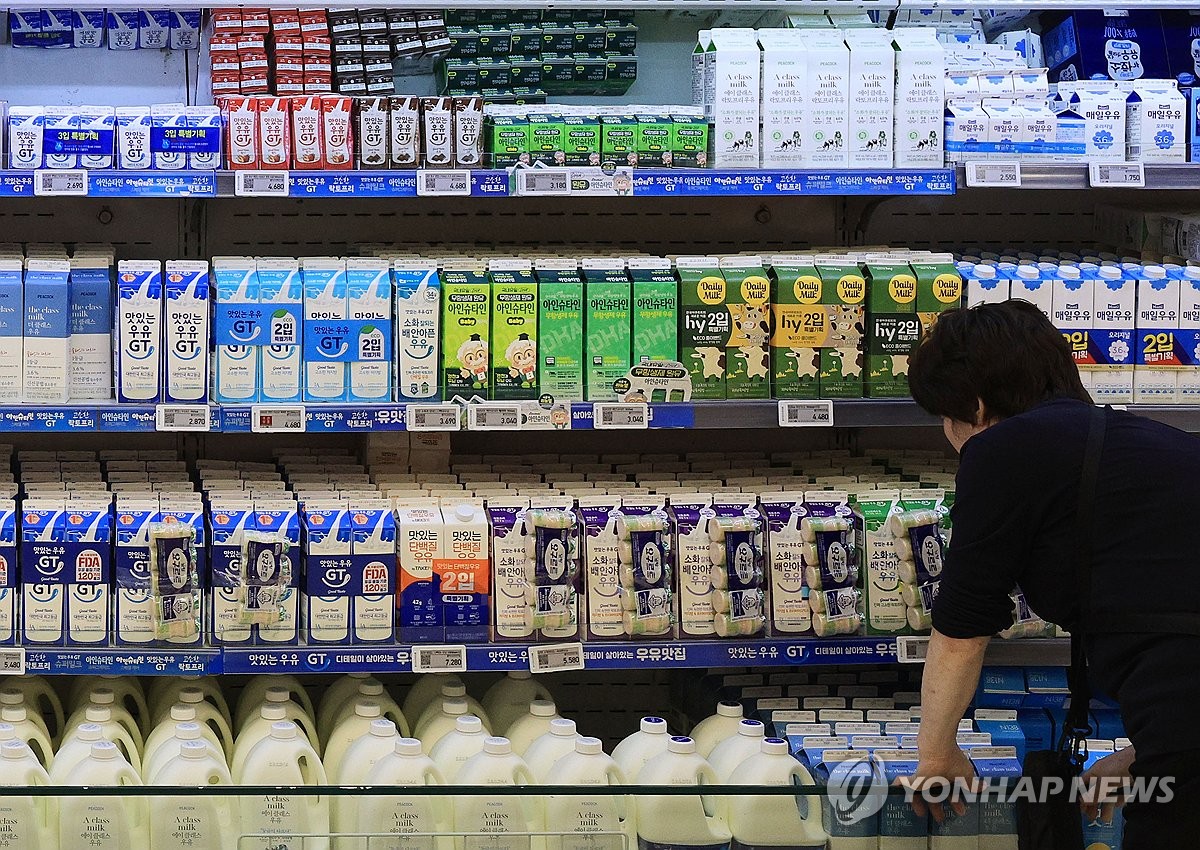 지난달 우유 물가 상승률 14.3%…금융위기 이후 '최고'