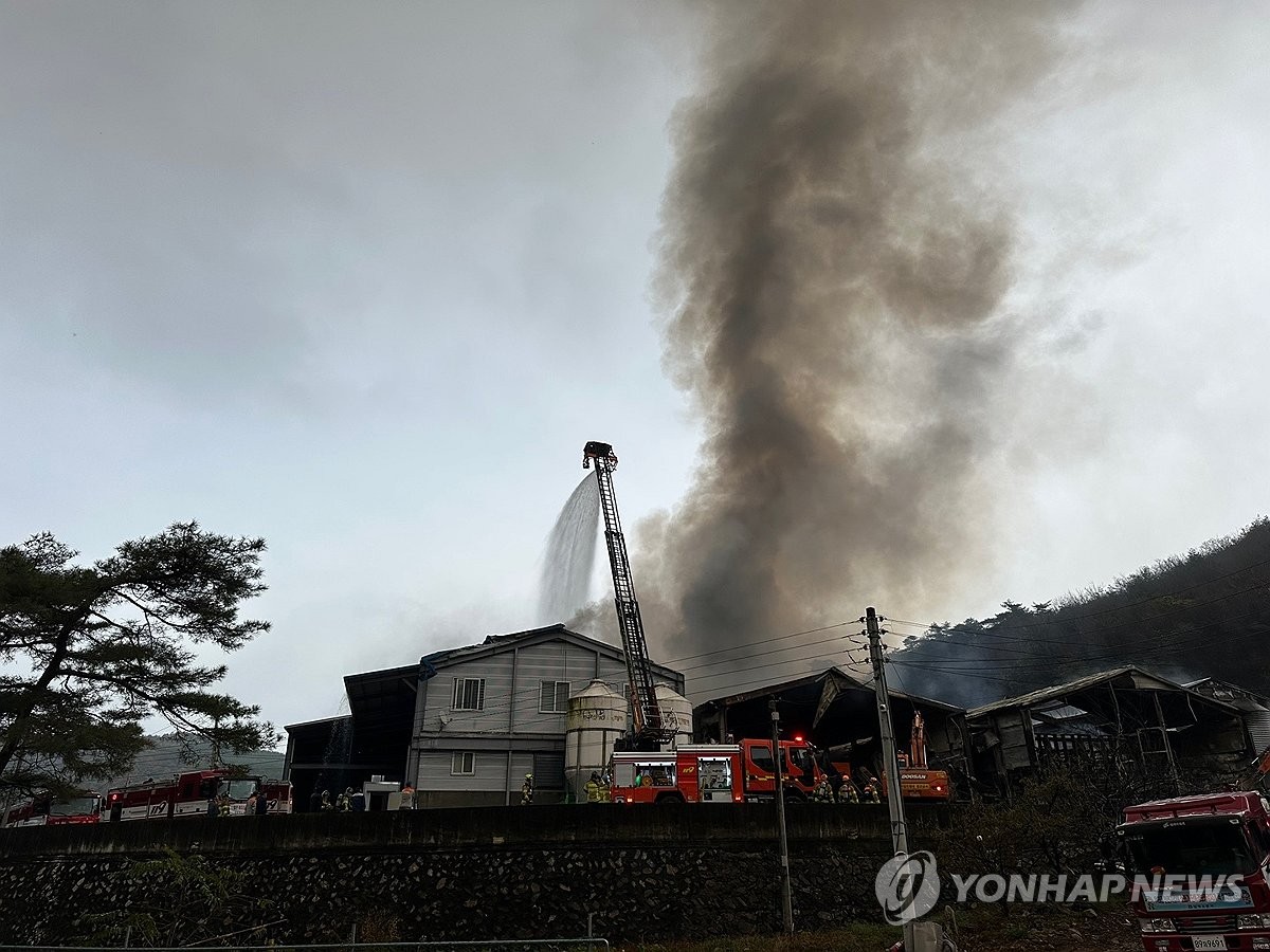 삼척 양계장 화재 5시간 30분 만에 꺼져…28만마리 떼죽음(종합)