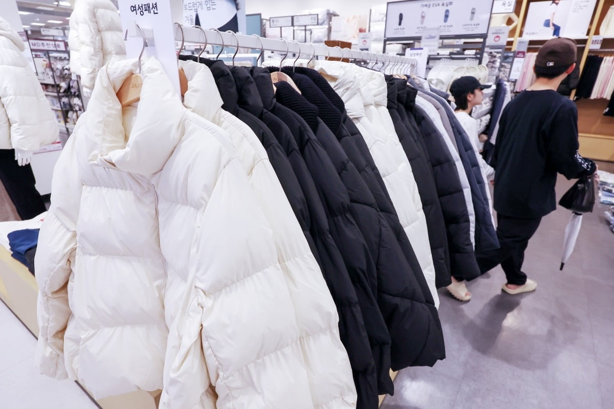 서울의 중구 이마트 청계천점에서 패딩점퍼 등 겨울 의류가 판매되고 있다. 사진=뉴스1