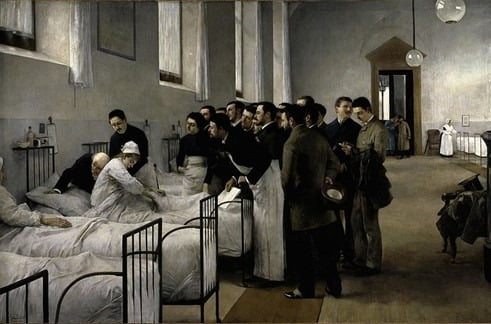 [도판 3] 루이스 히메네즈 아란다, <병동 회진>(1889), 스페인 세비야 미술관