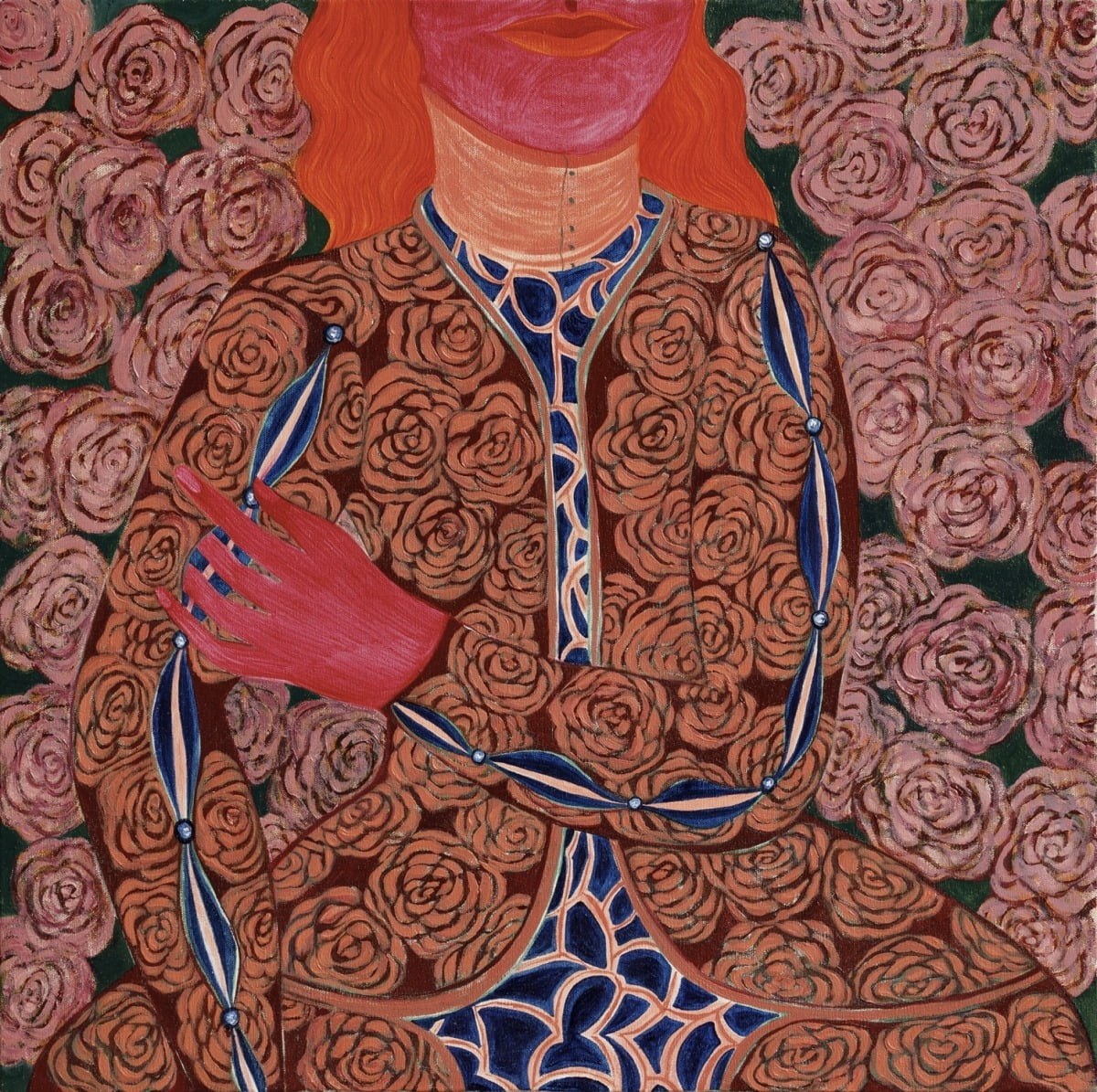 Touch, Oil on canvas, 50x50cm, 2023 ⓒRusudan Khizanishvili