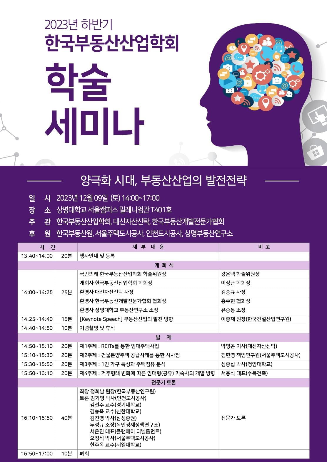 한국부동산산업학회, 2023년 하반기 학술세미나 개최