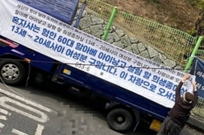 "애 낳고 살림할 종 구해요"…여고 앞 현수막 50대 男 '집유'