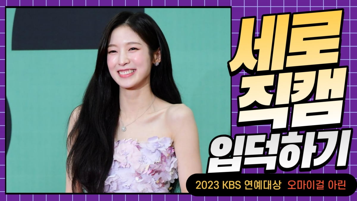 HK직캠｜오마이걸 아린, '예쁘게 미소짓는 모습에 심쿵' (2023 KBS 연예대상 레드카펫)