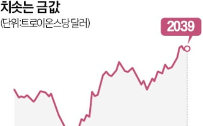 美 금리인하 기대감…금값, 사상 최고가 근접