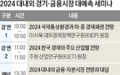 [모십니다] 국내 최고 '2024 대예측' 세미나…20일 개최