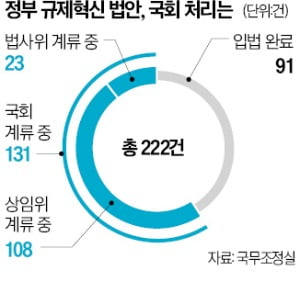 '킬러규제' 혁파 법안 60%, 국회에 막혔다