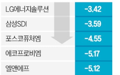 정부 38조 지원 발표한 날, 2차전지株는 일제히 하락