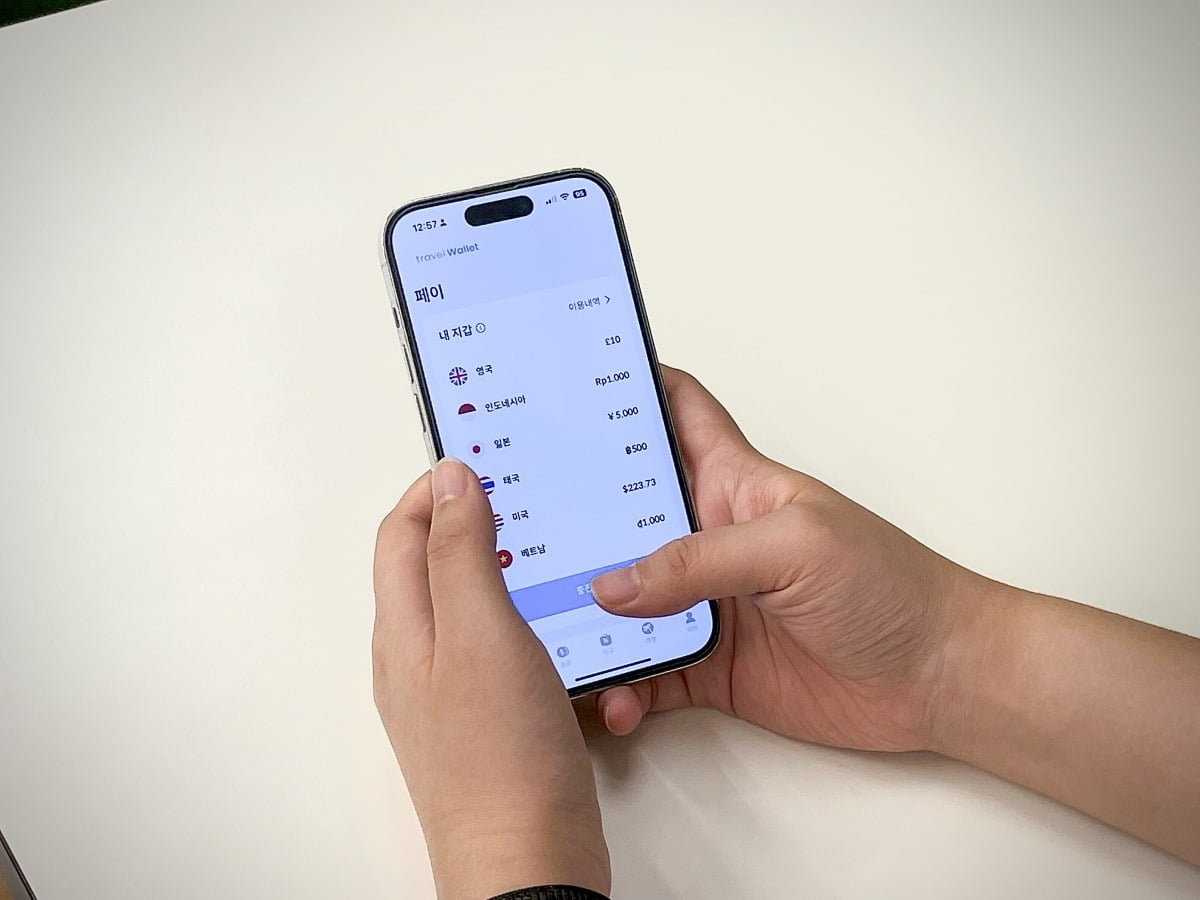스마트폰으로 어플리케이션을 다운로드받은 후 현지 통화를 선불 충전하는 방식의 트래블월렛. 