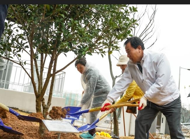 목포시, 전국체전 성공개최 기념 은목서 23그루 심어