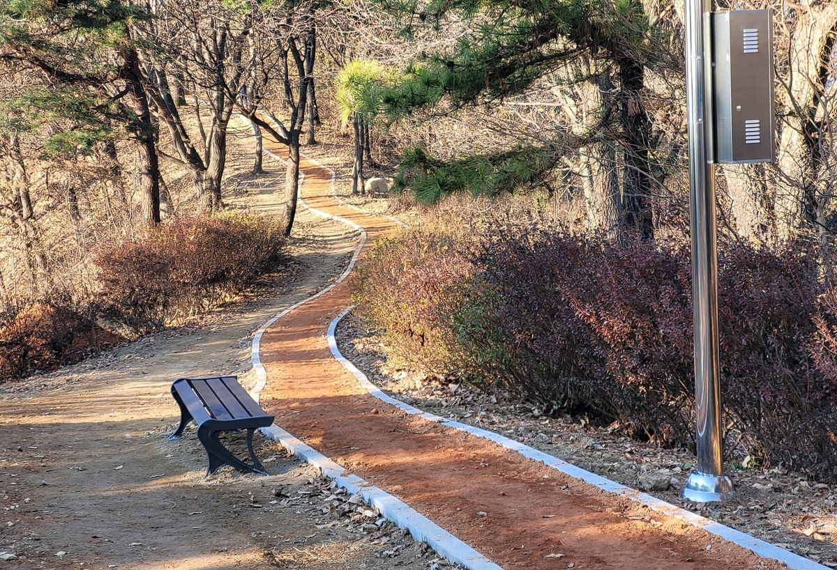 세종 비학산에 맨발 황톳길 조성…벤치 등 휴게시설도 확충