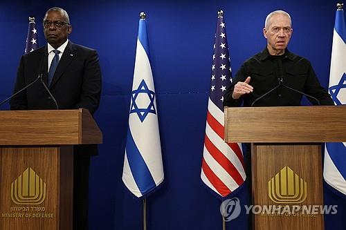 美 국방, 이스라엘 찾아 "가자지구 저강도 전쟁 전환 논의"