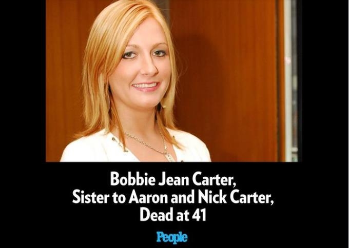 美 가수 닉 카터, 남동생 사망 1년 만에 여동생도 잃어