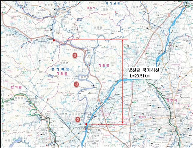 청주 미호강 지류 '병천천' 국가하천 승격 확정