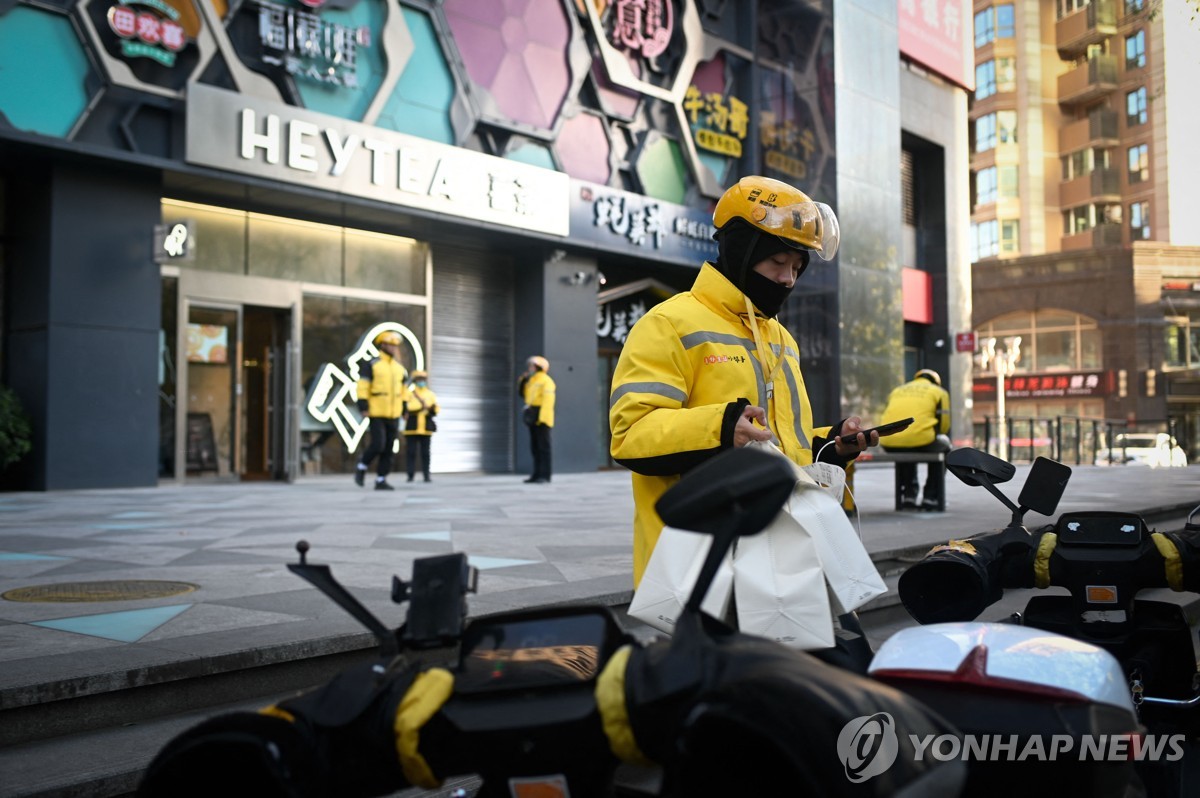 中 배달플랫폼 메이퇀, 겨울철 수요 대비 라이더 30만 더 고용