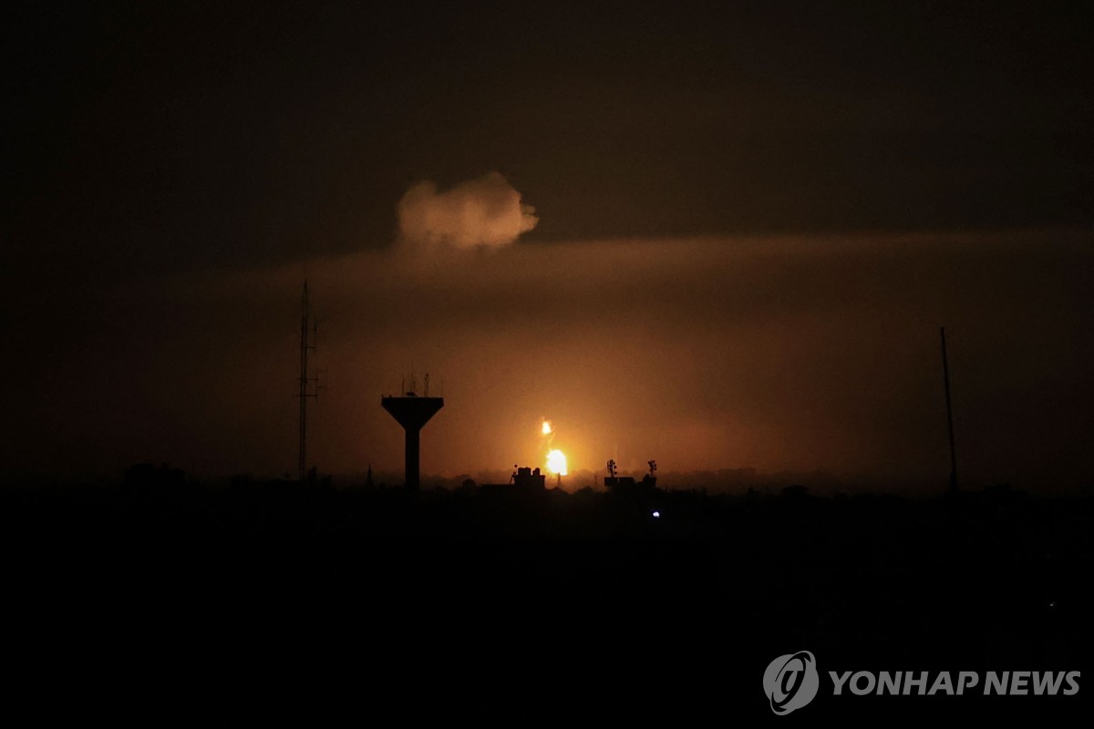 "이스라엘군, 가자 남부 칸유니스 전례없는 공습"