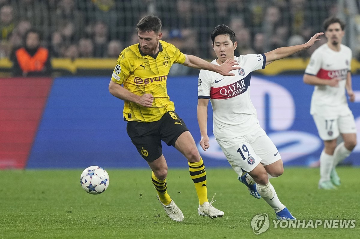 '이강인 68분' PSG, 도르트문트와 1-1 무승부 …UCL 16강 턱걸이