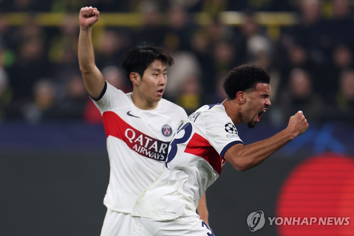 '이강인 68분' PSG, 도르트문트와 1-1 무승부 …UCL 16강 턱걸이