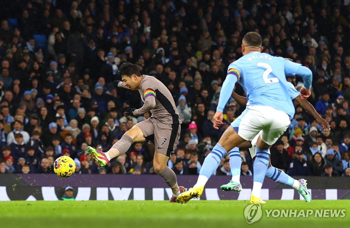 손흥민 득점→자책골→도움…토트넘, 맨시티와 극적 3-3 무승부