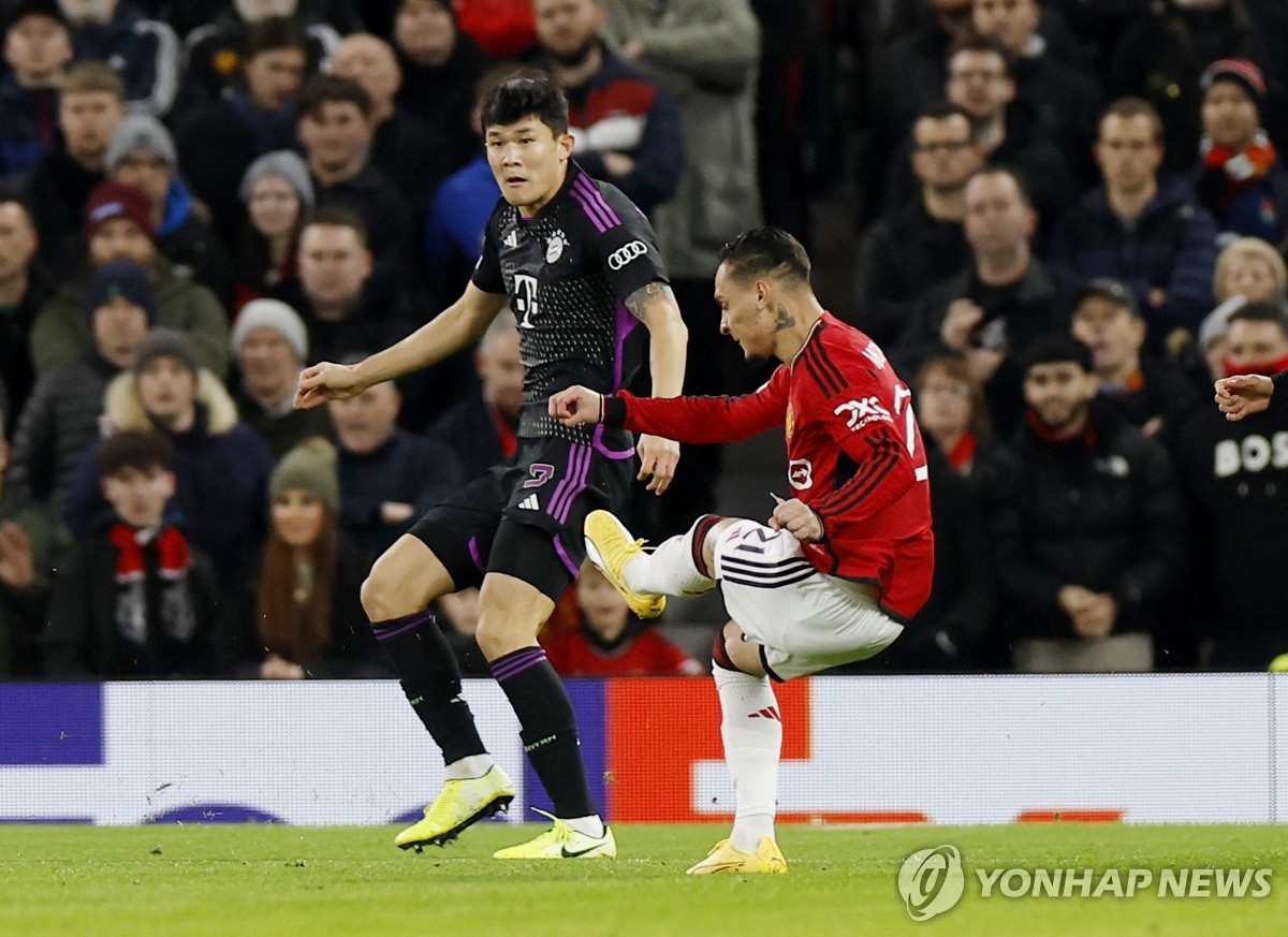 '김민재 풀타임' 뮌헨, 맨유에 1-0 승리…UCL 16강 희망 꺾어