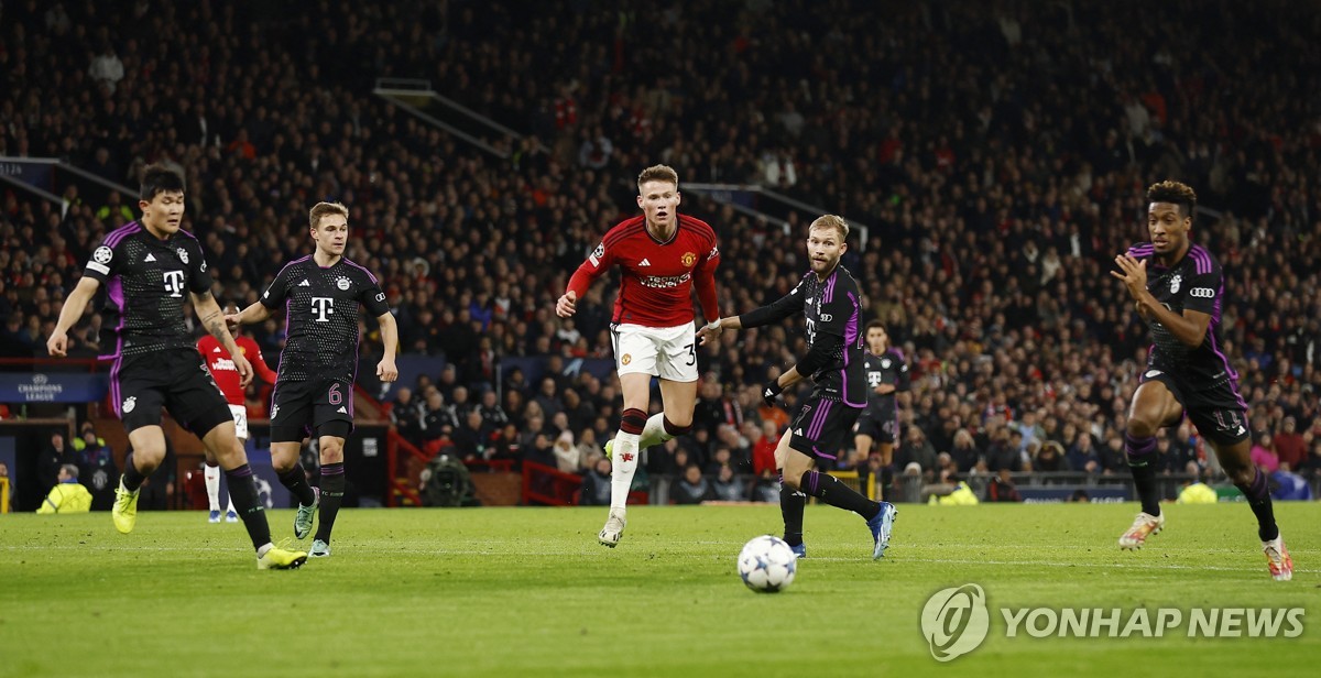 '김민재 풀타임' 뮌헨, 맨유에 1-0 승리…UCL 16강 희망 꺾어