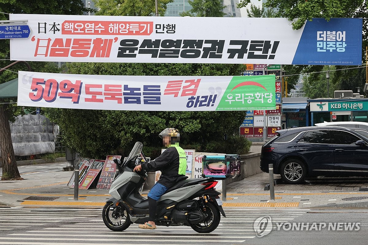 '정당 현수막 공해' 정비 나선 서울시…행안부는 재의 요구