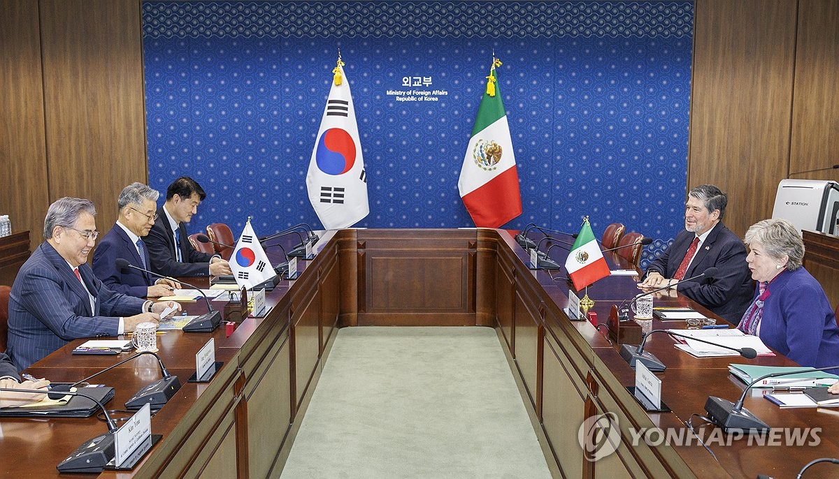박진, 멕시코 외교장관과 회담…FTA 협상 재개 강조