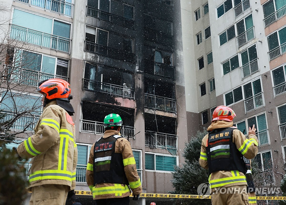 성탄절 새벽 도봉구 아파트서 화재…2명 사망·29명 중경상(종합3보)