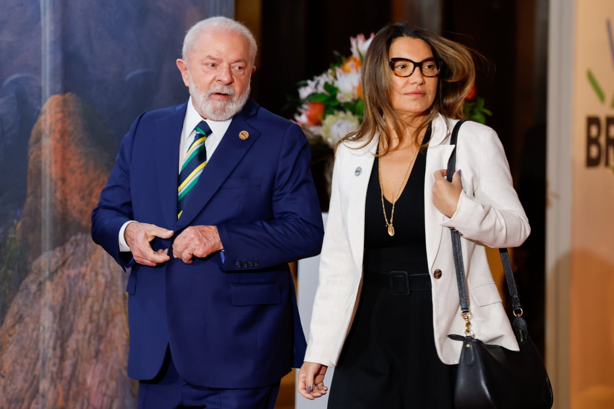 루이스 이나시우 룰라 다시우바 브라질 대통령과 부인인 호잔젤라 다시우바 여사/사진=AP