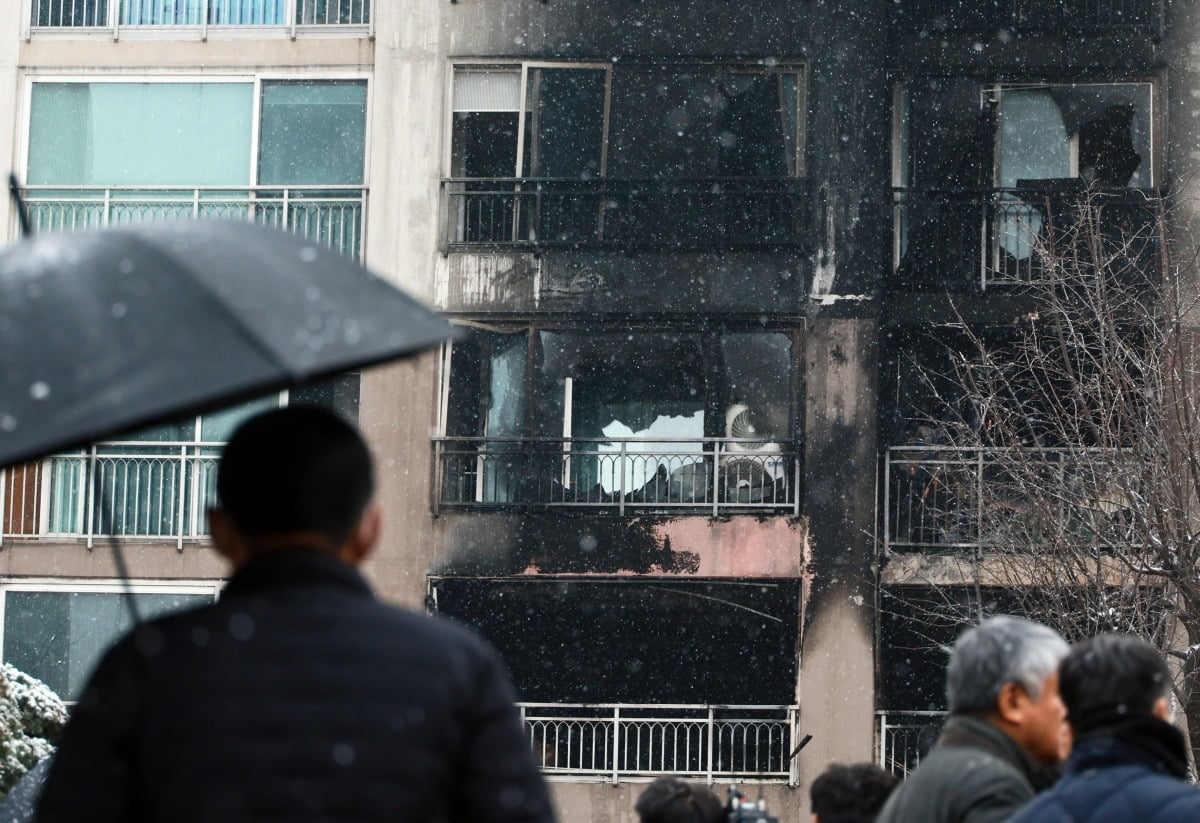 화재 사고 당시 아파트의 모습. /사진=연합뉴스