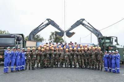 군, 유엔·캄보디아와 4주간 '삼각협력' 공병훈련