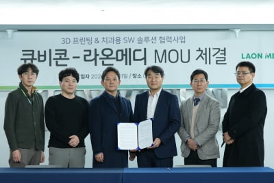 큐비콘, 라온메디와 맞손…치과용 3D 프린터에 AI 결합