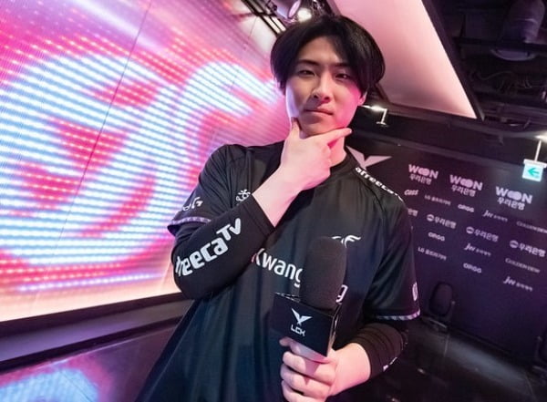 2024 LCK 스프링 첫 승을 거둔 광동 프릭스 원거리 딜러 '불' 송선규 (제공=라이엇 게임즈)