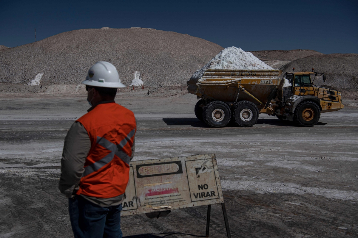 칠레 아타카사막의 리튬 광산. 사진=연합AFP