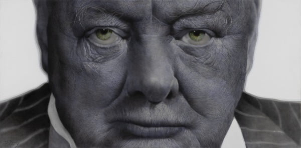 강형구 'Churchill'(2016), 알루미늄에 유화 /레이빌리지 제공