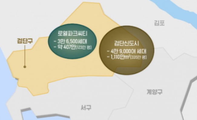 인천에 신설되는 검단구 1517만㎡ 면적에 11만 가구 규모 주택 공급이 진행되고 있다. 사진=DK아시아 
