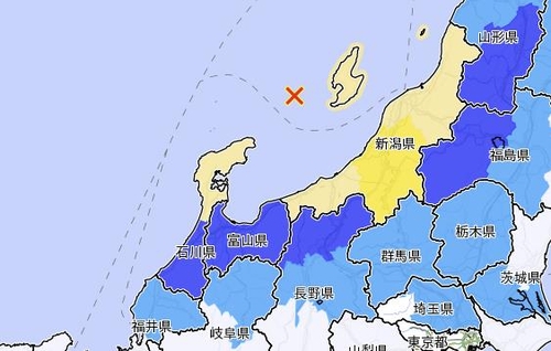 日노토반도 인근 해역서 규모 6.0 지진…"쓰나미 피해 없을 듯"(종합)