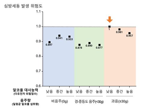 알코올 대사능력 낮은 사람 과음하면 심장질환 위험↑