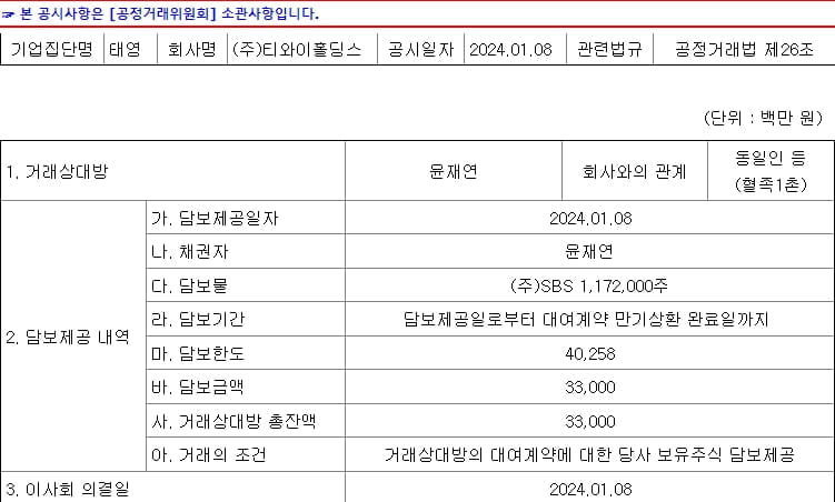 태영 일가의 SBS 사랑, 추가 자구안 변수되나 [신인규의 이슈레이더]