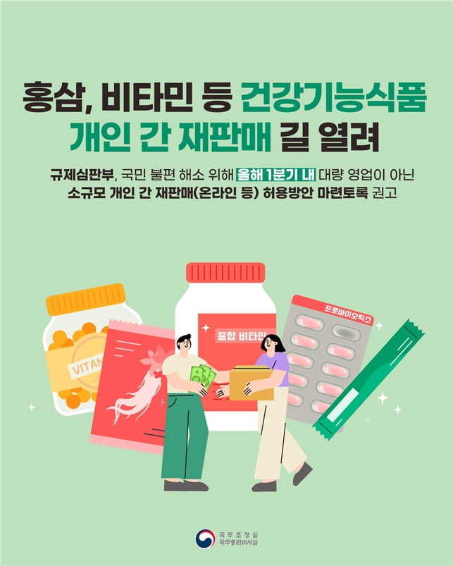 명절 때 받은 홍삼·비타민 등 건기식, '당근거래' 가능해진다