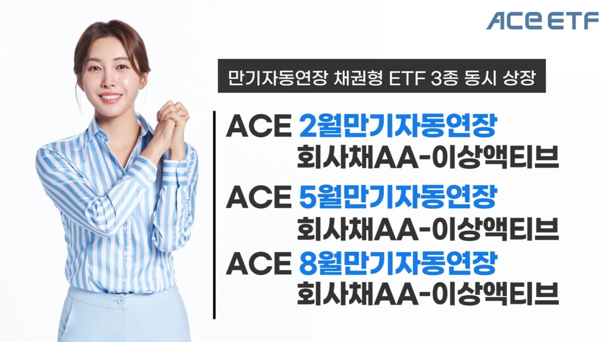 한투운용, 만기자동연장 채권형 ETF 3종 동시 상장