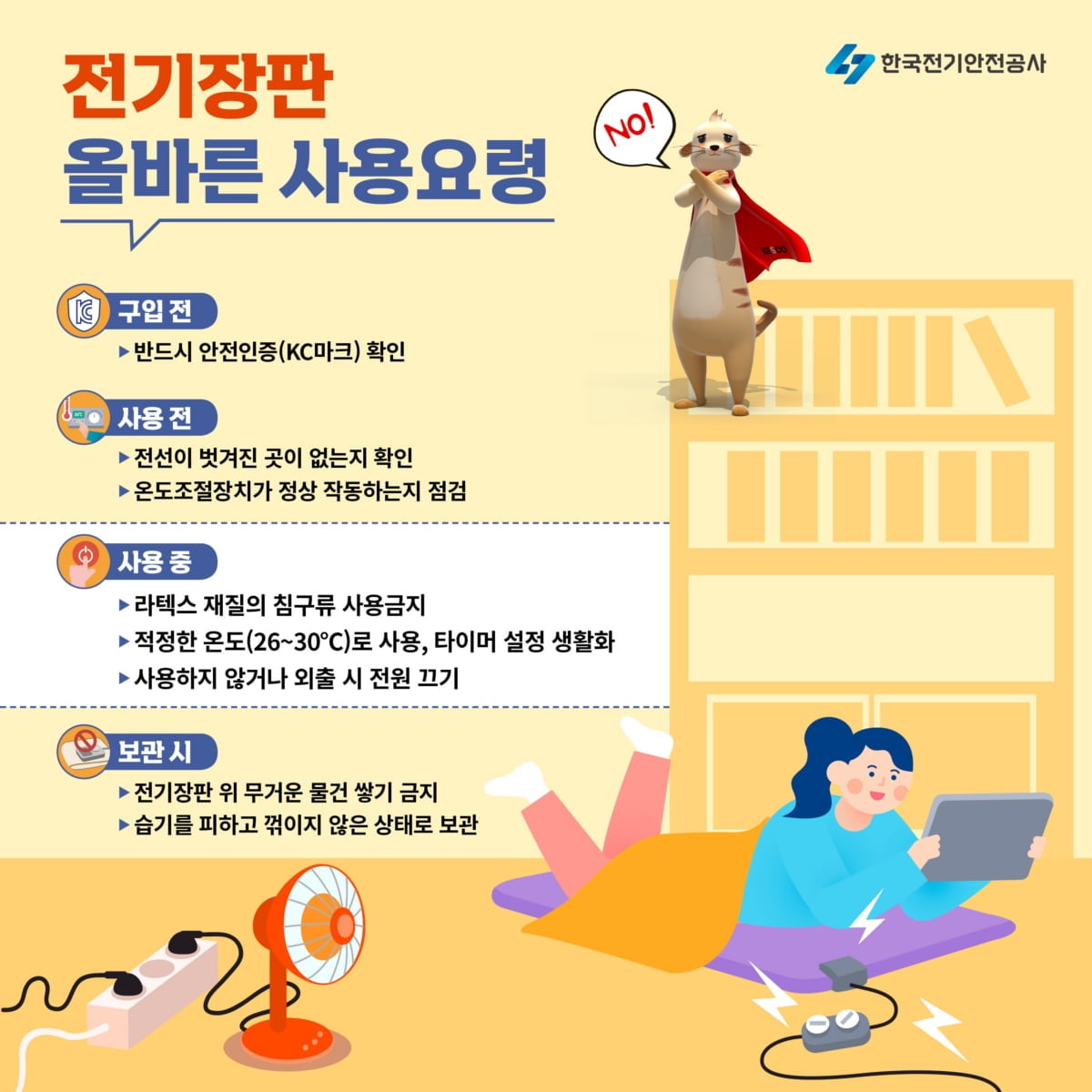 “안전한 겨울, 올바른 전기사용으로 실천"