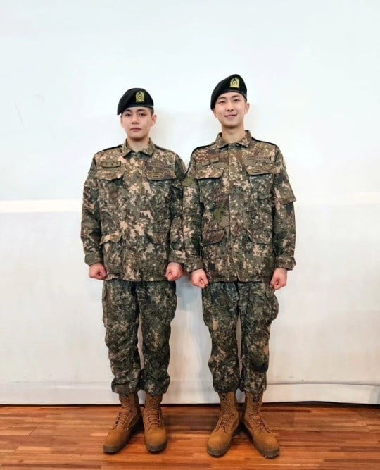 BTS RM and V become elite trainees... Completion of new recruit training