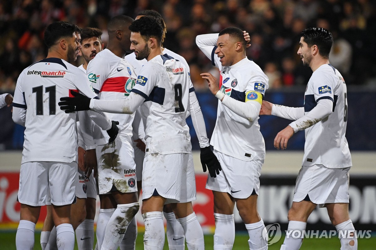 PSG, 프랑스컵 64강서 6부 팀에 9-0 골 잔치…음바페 해트트릭