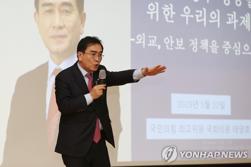 與태영호 "김여사 논란 본질은 종북인사들의 몰카 함정 취재"