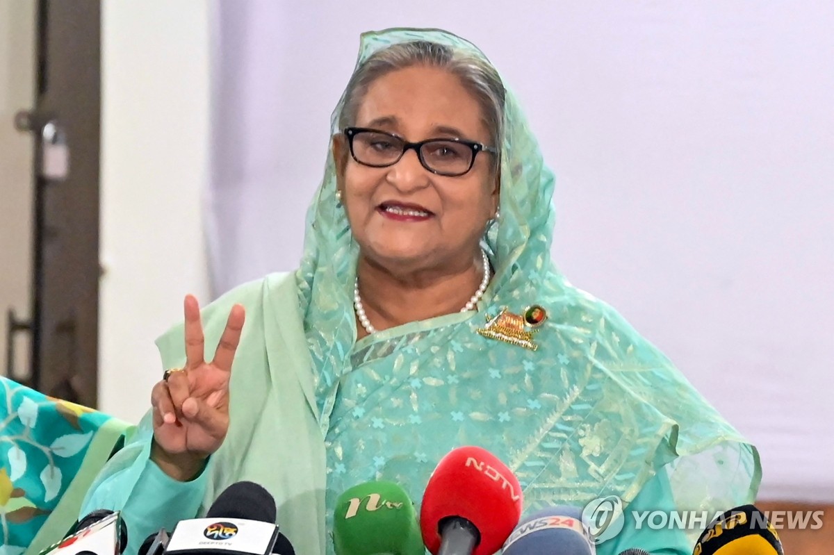 방글라 총선, 야권 불참 속 여당 압승…하시나, 5번째 총리직(종합)